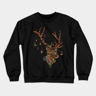 Mosaic Reindeer Head Crewneck Sweatshirt